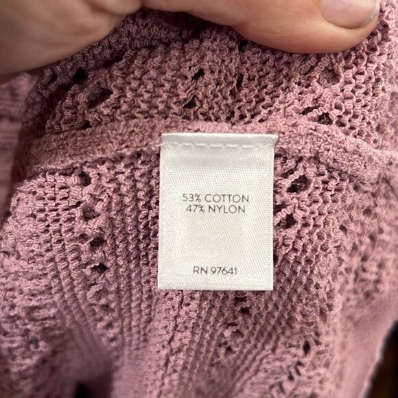 J.Jill Crocheted Sweater Pinkish Purple Size Large - Picture 10 of 11